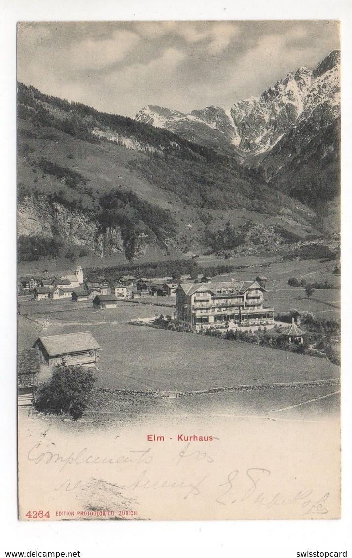 ELM Kurhaus Gel. 1902 Ambulant Spez. Stempel Schwanden - Schwanden