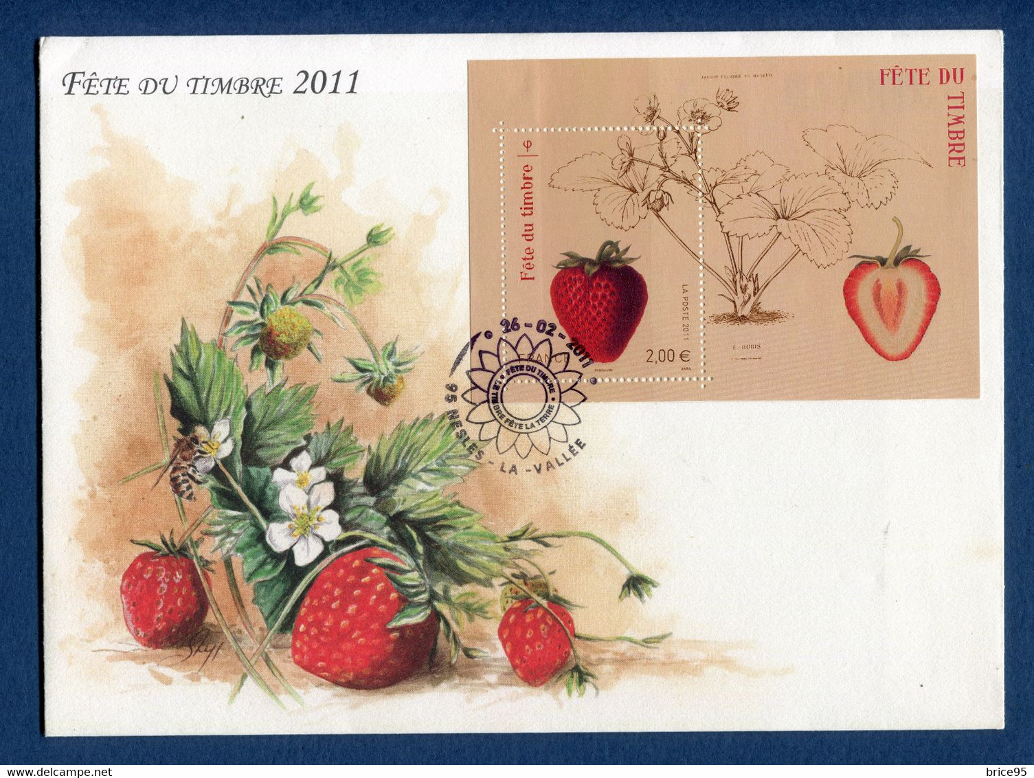 ⭐ France - FDC - Premier Jour - Fête Du Timbre - Fraise - Grand Format - 2011 ⭐ - 2010-2019