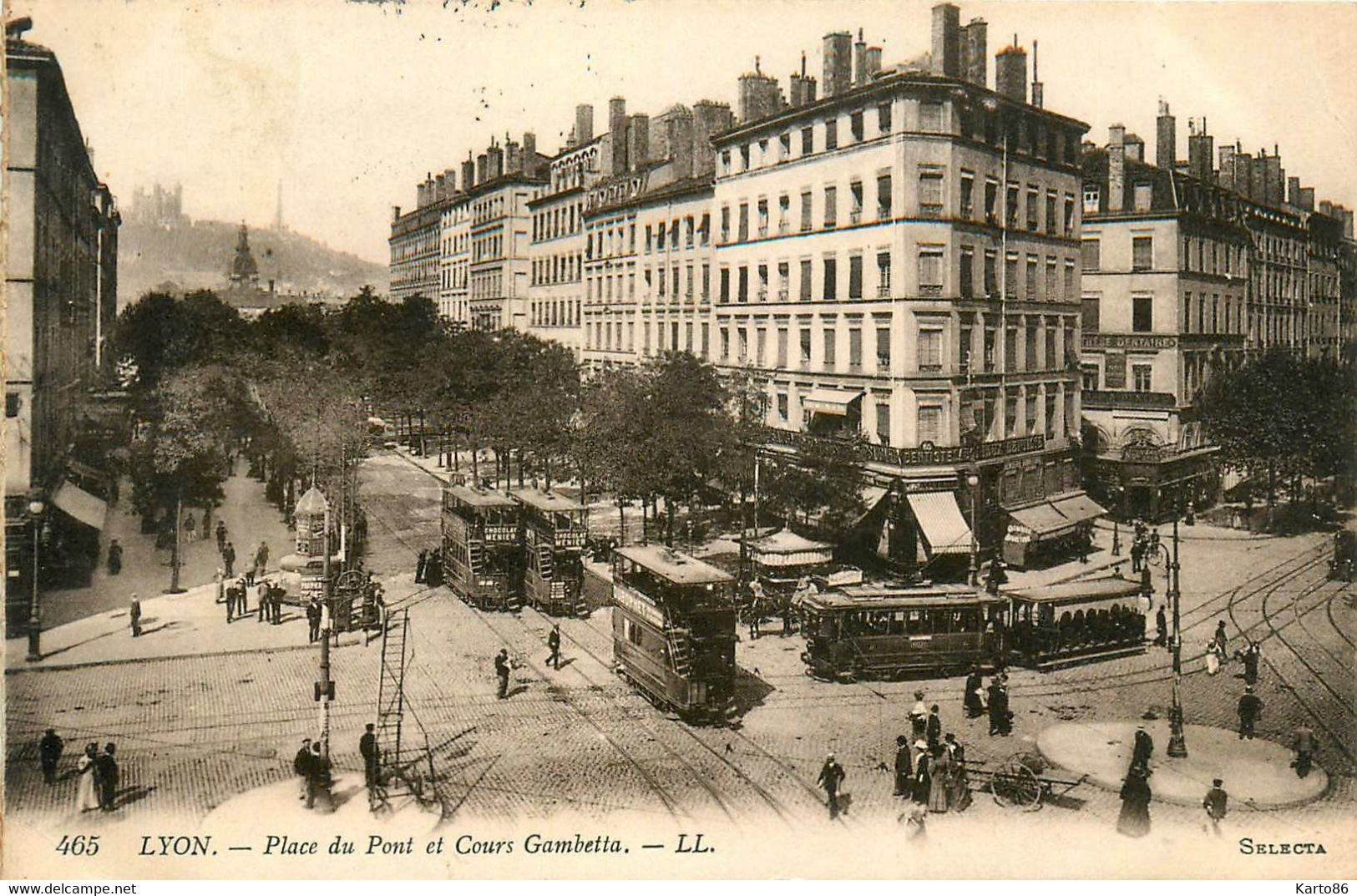 Lyon * 3ème 7ème * La Place Du Pont Et Cours Gambetta * Tramway Tram - Lyon 3