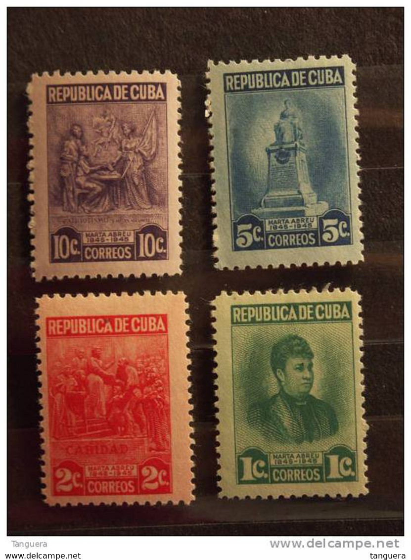 Cuba 1947 Marta Abreu Philanthrope Yv 299-302 MNH ** - Unused Stamps