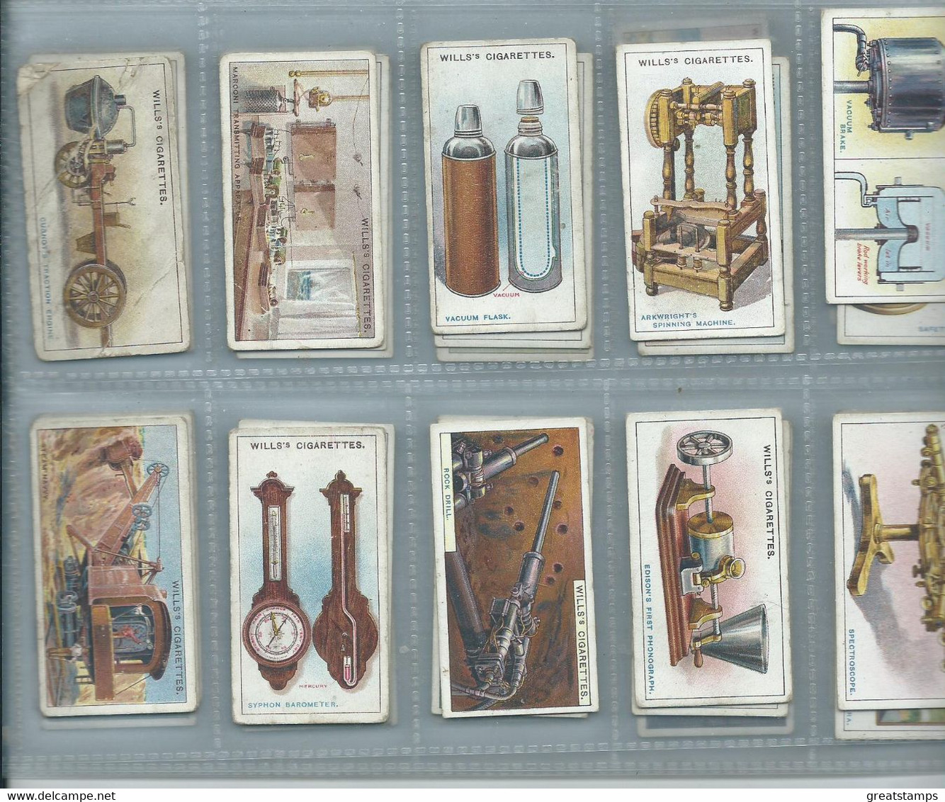 Wills  Cigarette Cards   Full Set 1915 Famous Inventions. 2 Damaged Cards 50/50 - Wills