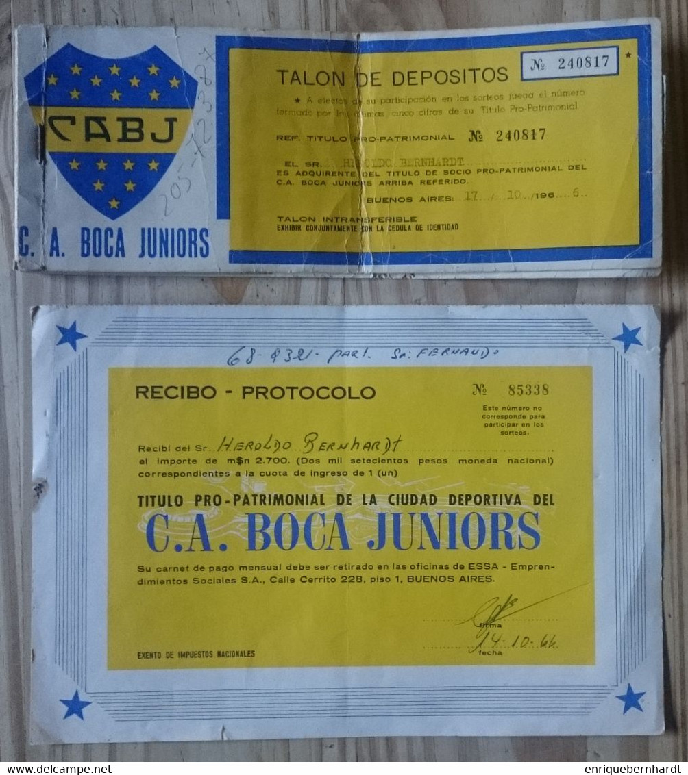 TITULO PRO-PATRIMONIAL DE LA CIUDAD DEPORTIVA DE BOCA JUNIORS (ARGENTINA). - Sport