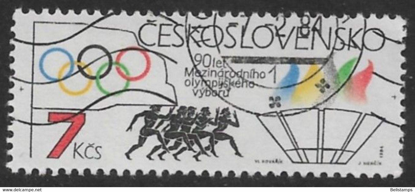 Czechoslovakia 1984. Scott #2498 (U) Intl. Olympic Committee, 90th Anniv. *Complete Issue* - Used Stamps