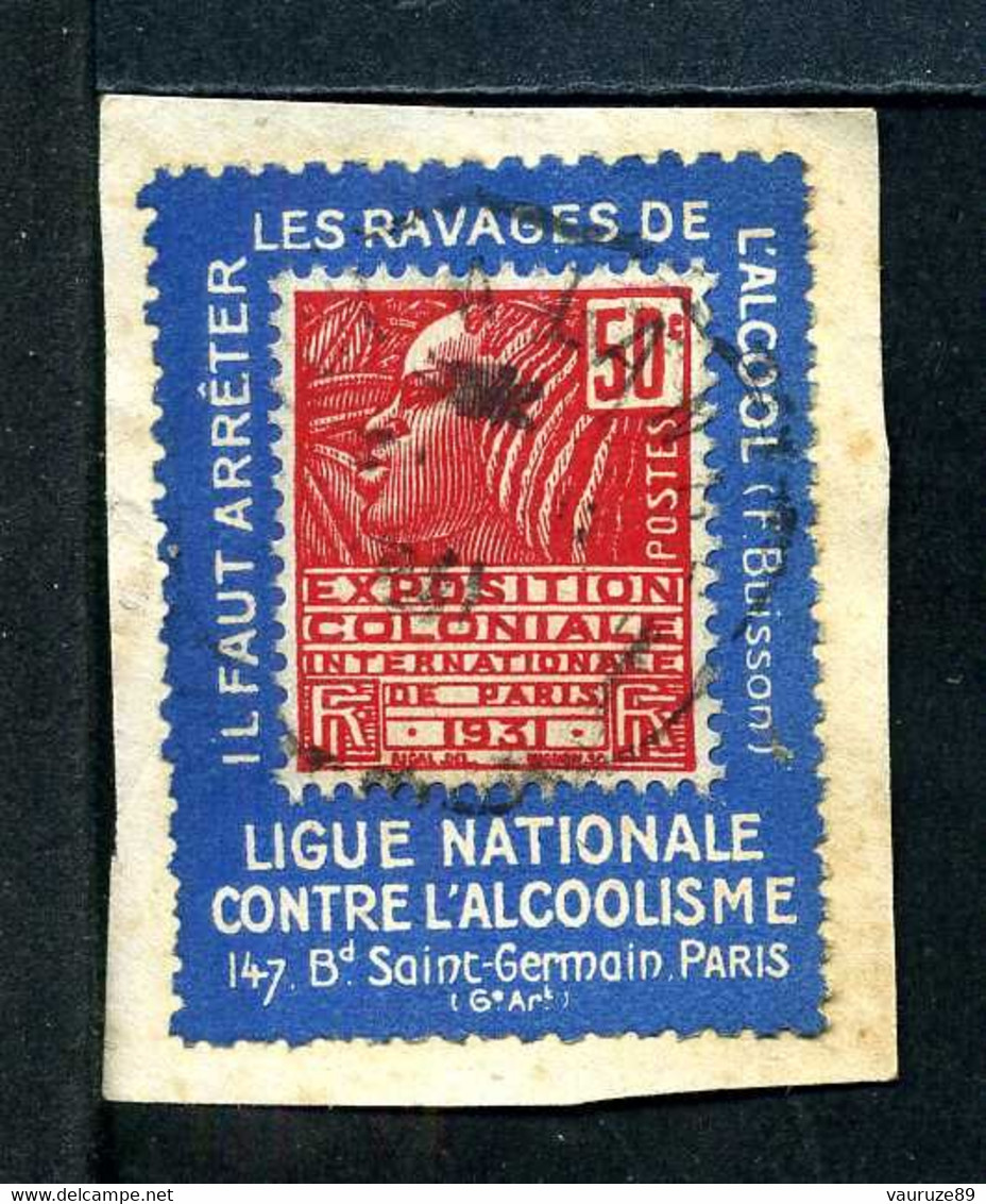 Fachi N° 272 Sur Porte Timbre LIGUE NATIONALE CONTRE L'ALCOOLISME N° 20 Yvert (livret De L'expert 2010) - Used Stamps