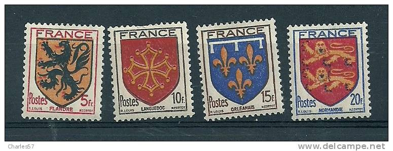 France:n°602/605 ** Armoiries De Provinces (I) - Unused Stamps