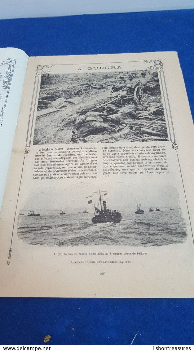 ANTIQUE PORTUGUESE MAGAZINE ILUSTRAÇÃO PORTUGUESA PORTUGUESE TROOPS WWI AND MORE 1917 - Magazines
