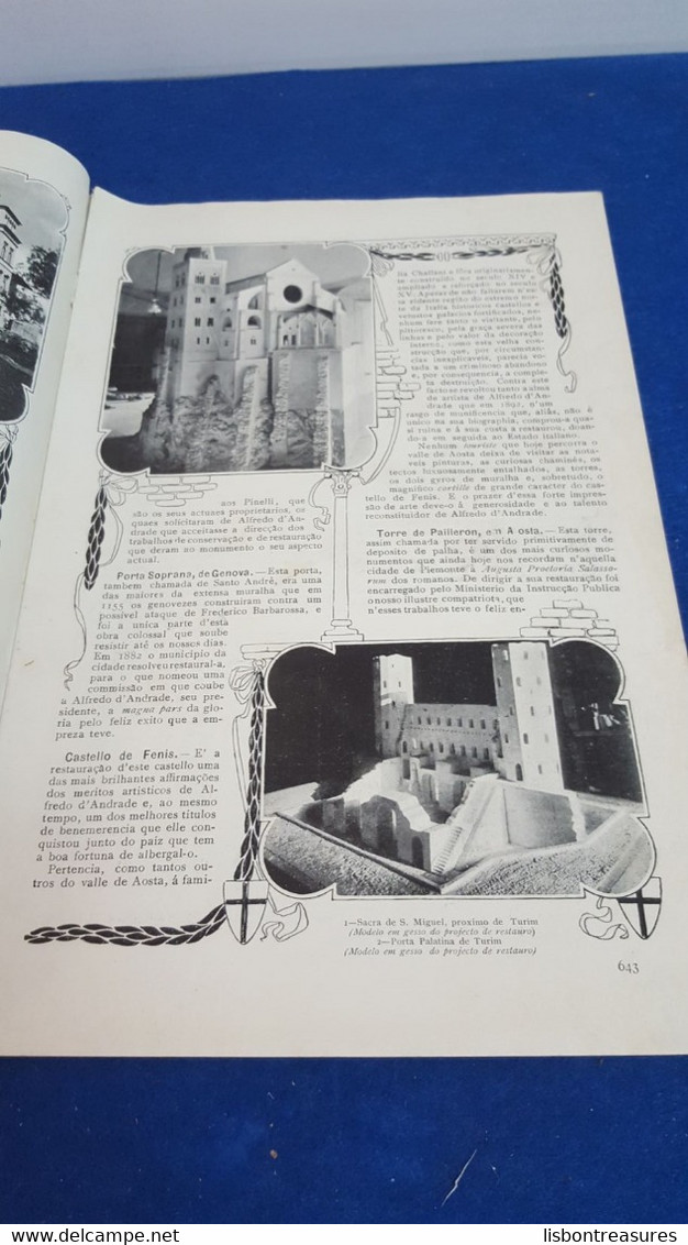 ANTIQUE PORTUGUESE MAGAZINE ILUSTRAÇÃO PORTUGUESA  OBRA  ARQUITECTONICA DE ALFREDO ANDRADE AND MORE 1909 - Magazines