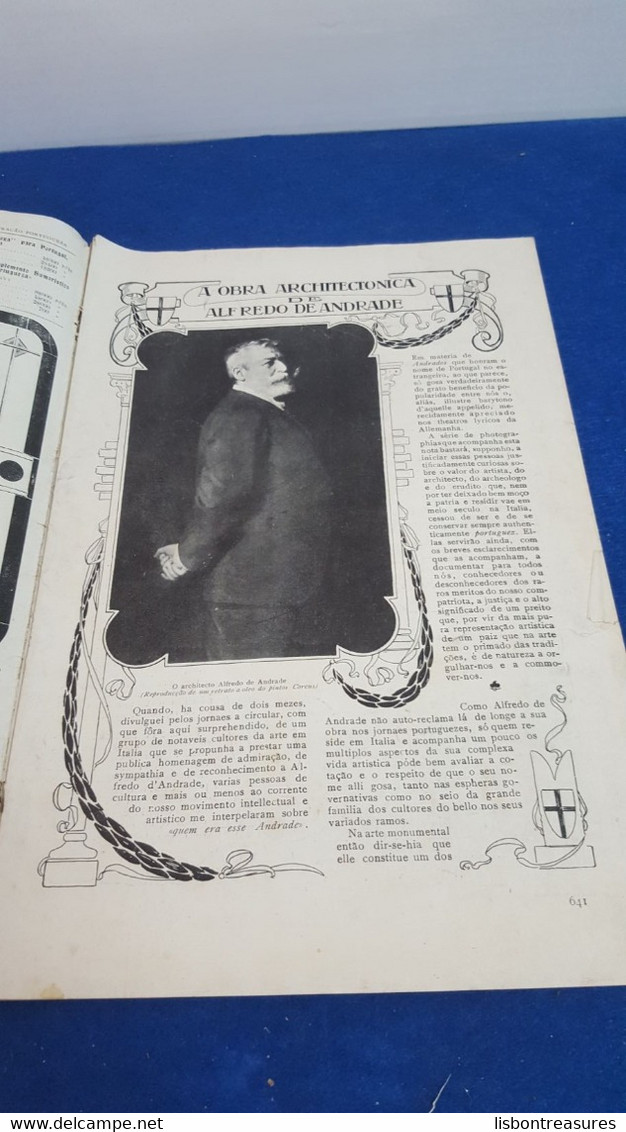 ANTIQUE PORTUGUESE MAGAZINE ILUSTRAÇÃO PORTUGUESA  OBRA  ARQUITECTONICA DE ALFREDO ANDRADE AND MORE 1909 - Tijdschriften