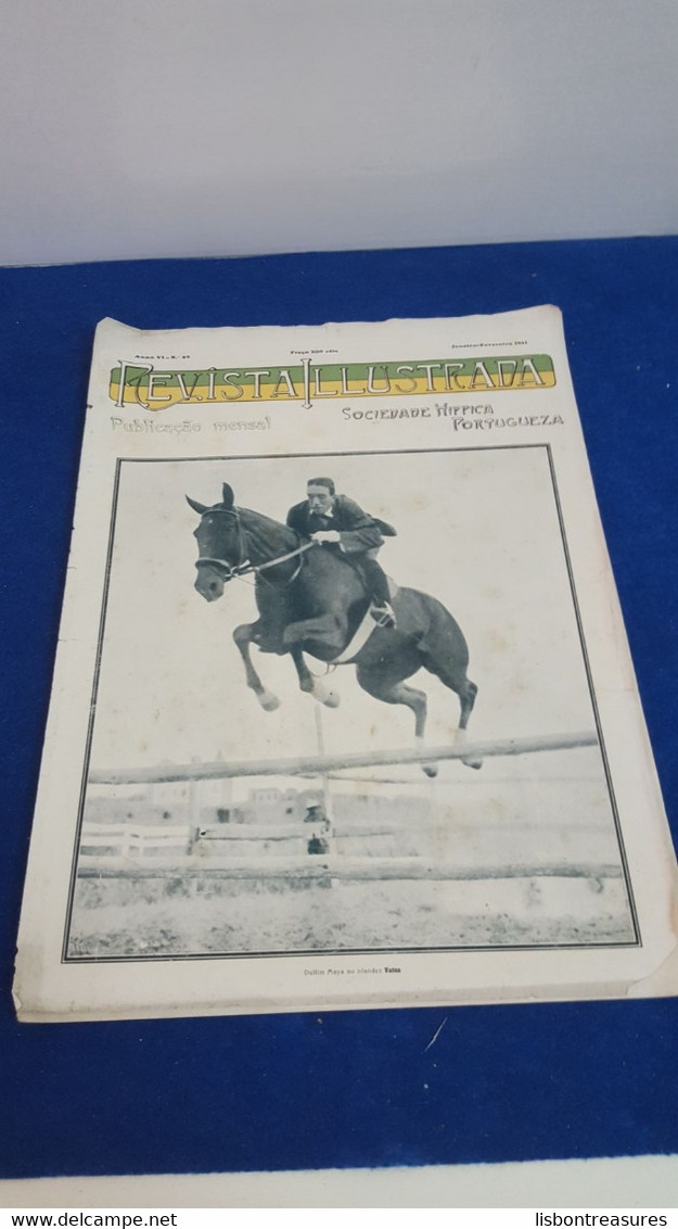 VERY RARE ANTIQUE PORTUGUESE MAGAZINE REVISTA ILUSTRADA DA SOCIEDADE HIPICA PORTUGUESA HORSES Nº49 1917 - Magazines