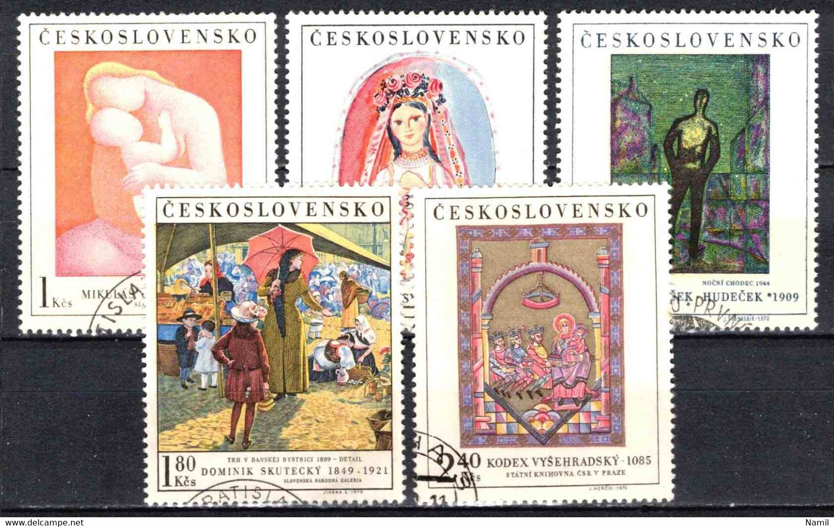 Tchécoslovaquie 1970 Mi 1965-9 (Yv 1809-13), Obliteré - Used Stamps