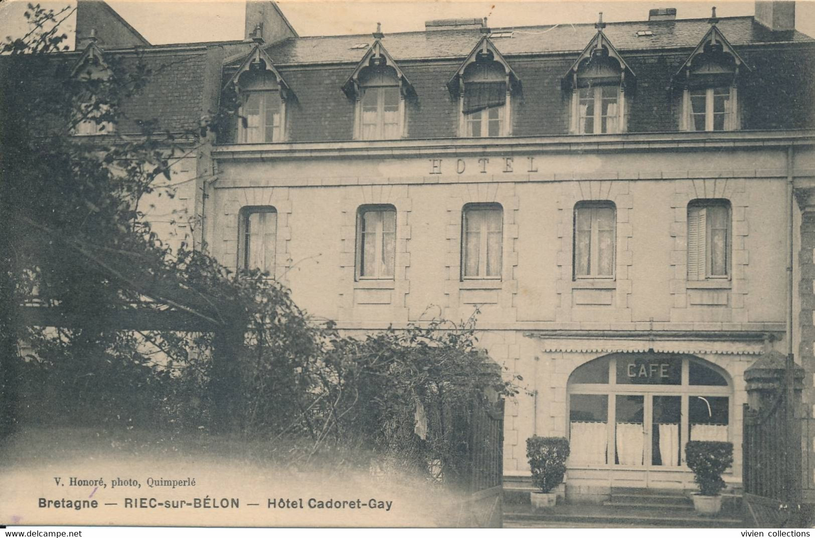 Riec Sur Bélon (29 Finistère) (de L') Hôtel Cardoret Gay Circ. 1er Janvier 1917 Du Rare Convoyeur Concarneau à Quimperlé - Otros & Sin Clasificación