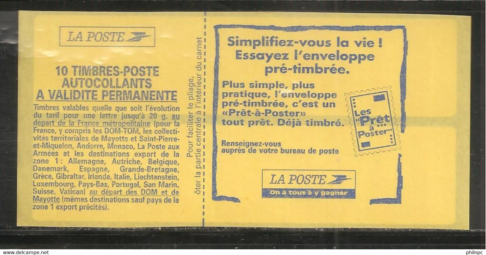 France, 2874-C8, Daté, Carnet Neuf **, Non Plié, TTB, Sagem, Essayez L'enveloppe Pré-timbrée, Carnet Marianne De Briat - Other & Unclassified