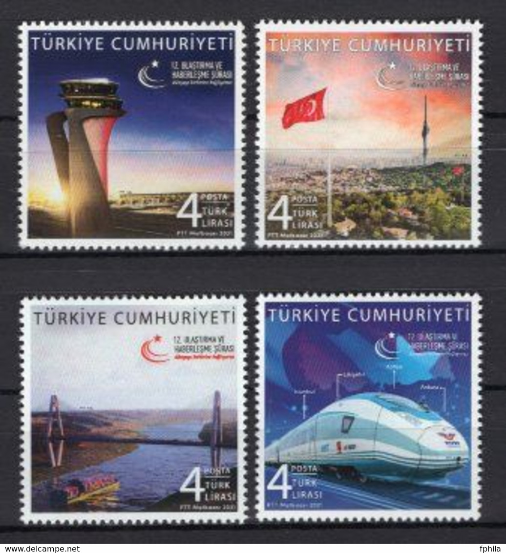 2021 TURKEY 12TH TRANSPORT AND COMMUNICATIONS FORUM MNH ** - Unused Stamps