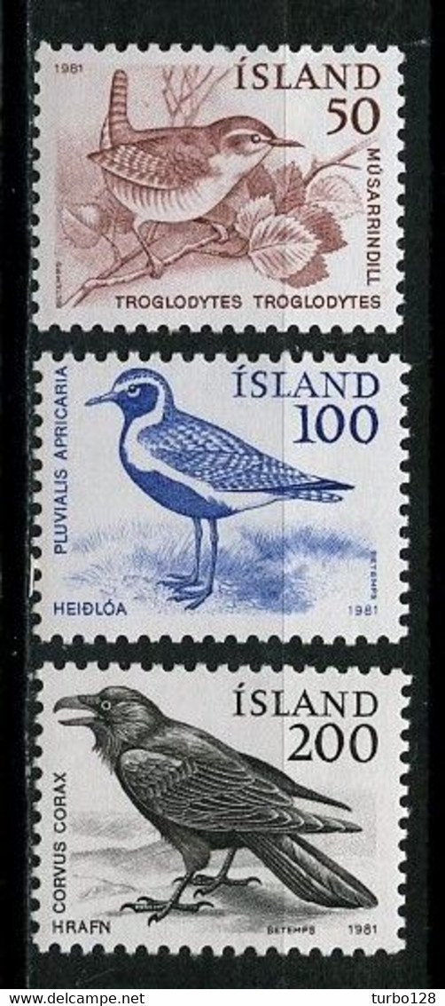 ISLANDE 1981 N° 520/522 ** Neufs MNH Superbes C 1 € Faune Oiseaux Birds Fauna Animaux - Neufs