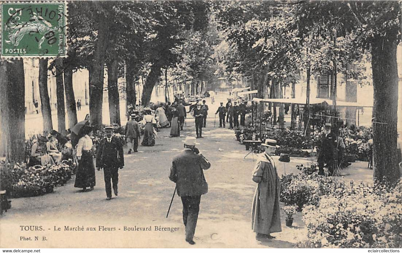 Tours     37      Foire  Ou Halles Ou Marchés Aux Fleurs Bd Béranger 2  Cartes     (voir Scan) - Tours