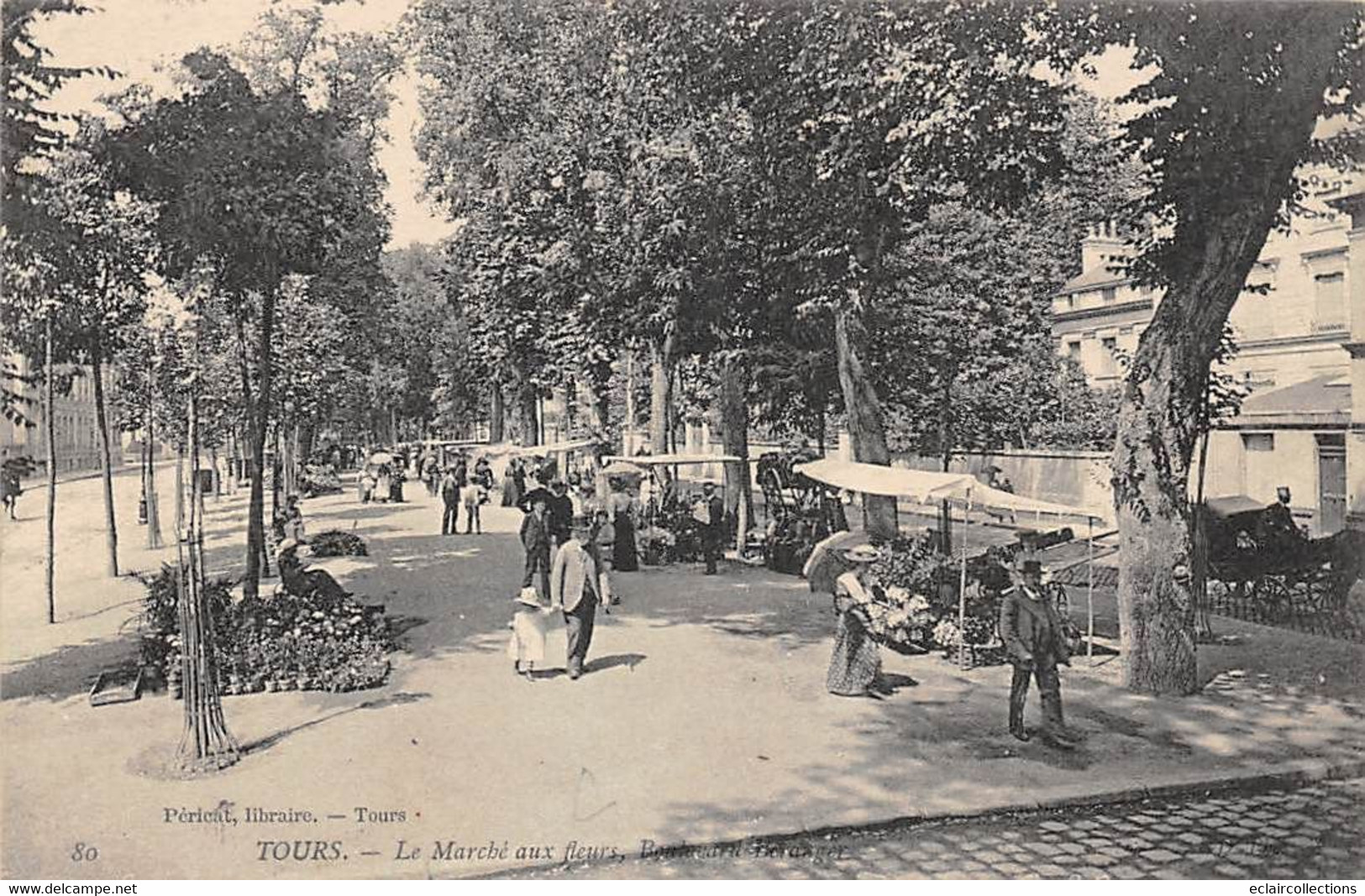 Tours     37      Foire  Ou Halles Ou Marchés Aux Fleurs Bd Béranger 2 Cartes     (voir Scan) - Tours