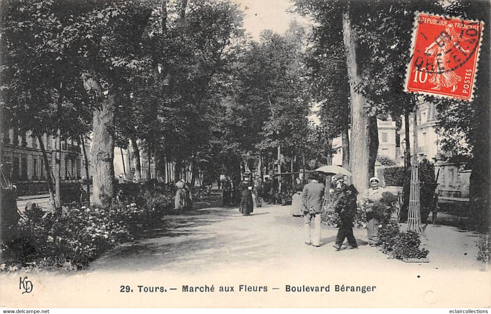 Tours     37      Foire  Ou Halles Ou Marchés Aux Fleurs Bd Béranger     (voir Scan) - Tours