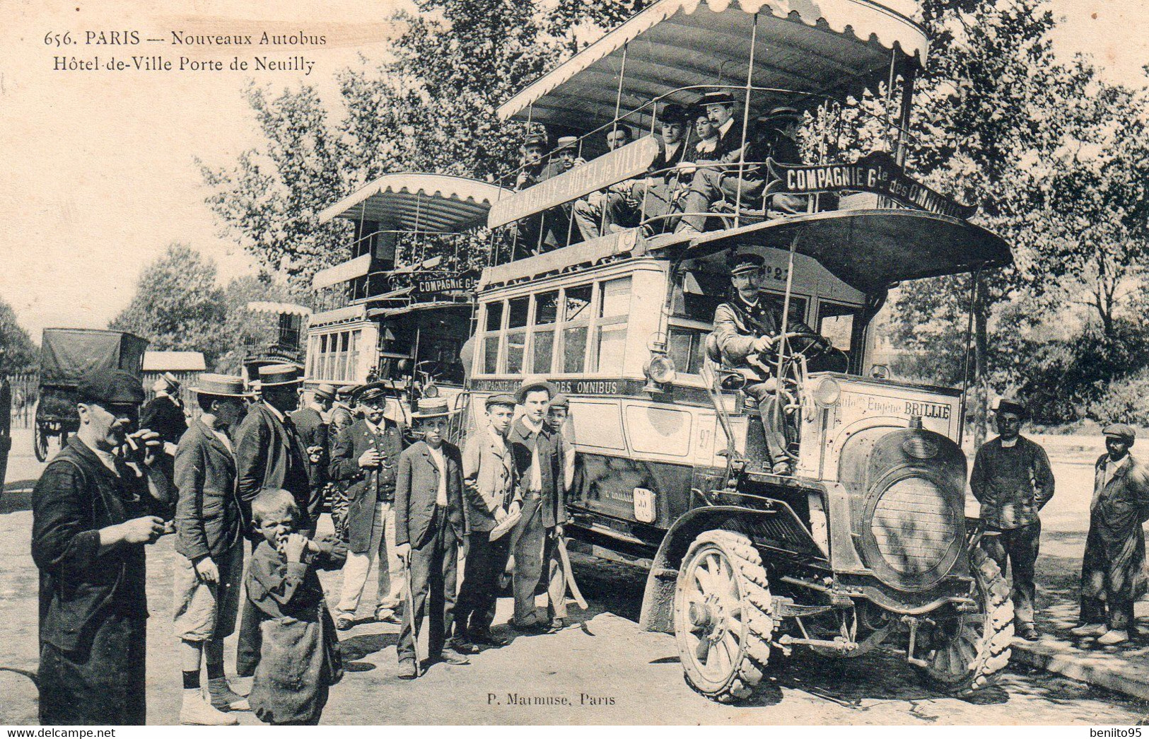 CPA De PARIS - Nouveaux Autobus. - Transport Urbain En Surface