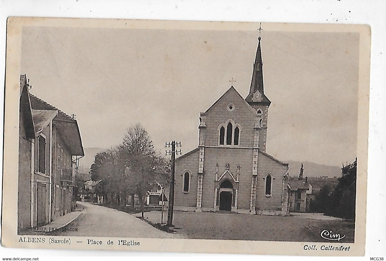 73  -  CPA  De  ALBENS  -  Place  De  L '  Eglise - Albens