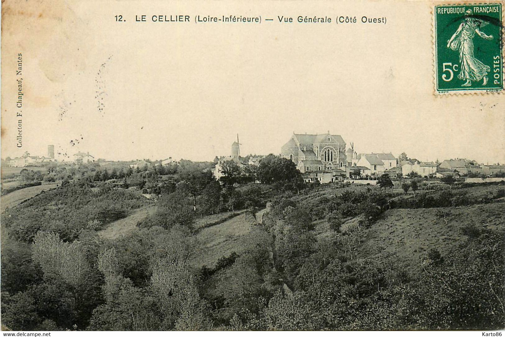 Le Cellier * Vue Générale Sur Le Village , Côté Ouest * Moulin à Vent Molen - Le Cellier