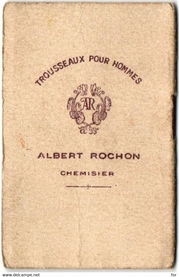 Calendrier : Petit Format : 1920 : Maison Du Cyclamen - Paris : Albert ROCHON : Trousseaux Pour Hommes - Gants - Cols - Small : 1901-20