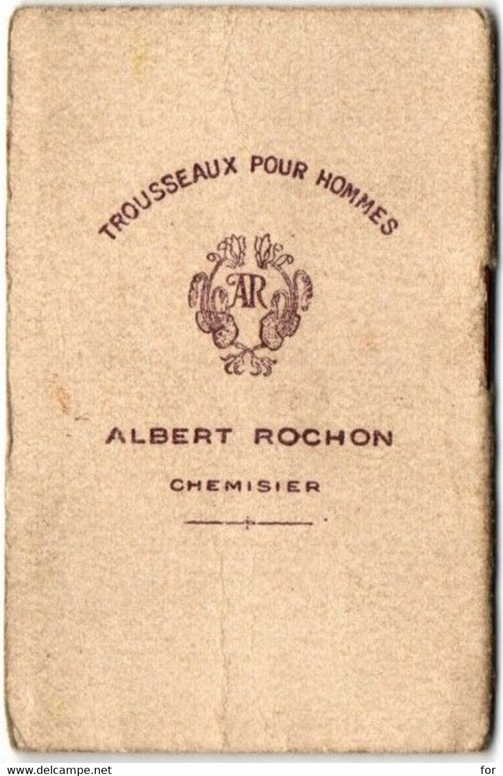 Calendrier : Petit Format : 1920 : Maison Du Cyclamen - Paris : Albert ROCHON : Trousseaux Pour Hommes - Gants - Cols - Tamaño Pequeño : 1901-20