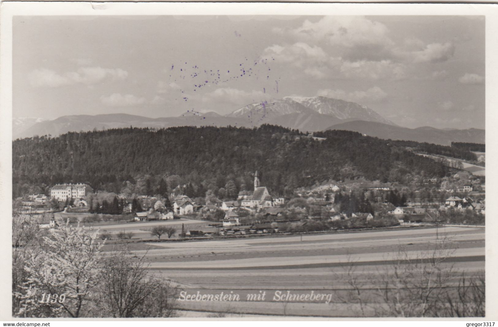 A700) SEEBENSTEIN Mit SCHNEEBERG - Alte S/W AK Mit Kirche Im Mittelpunkt U. Häusern Mit Bergen ALT - Schneeberggebiet