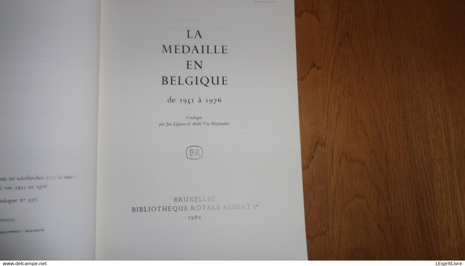 LA MEDAILLE EN BELGIQUE DE 1951 à 1976 Catalogue Médailles Commémoratives Belges Collection - België