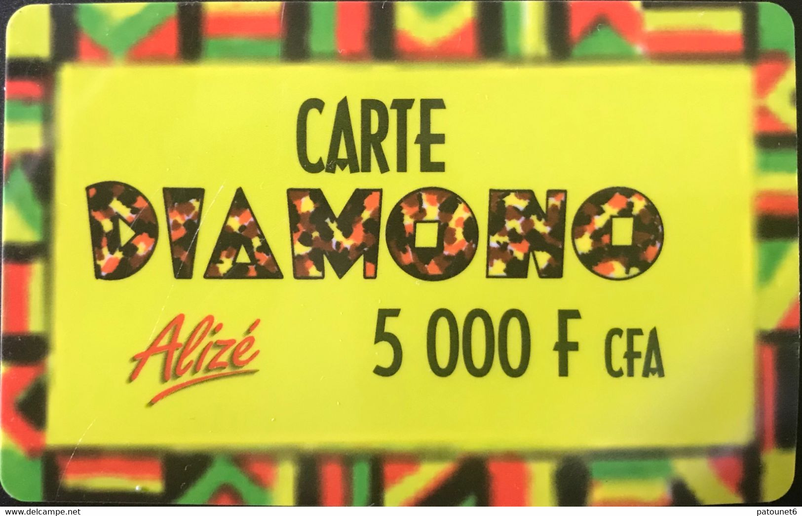 SENEGAL  -  Rechage  -  Diamono  -  Alizé  -  5.000 FCFA - Senegal