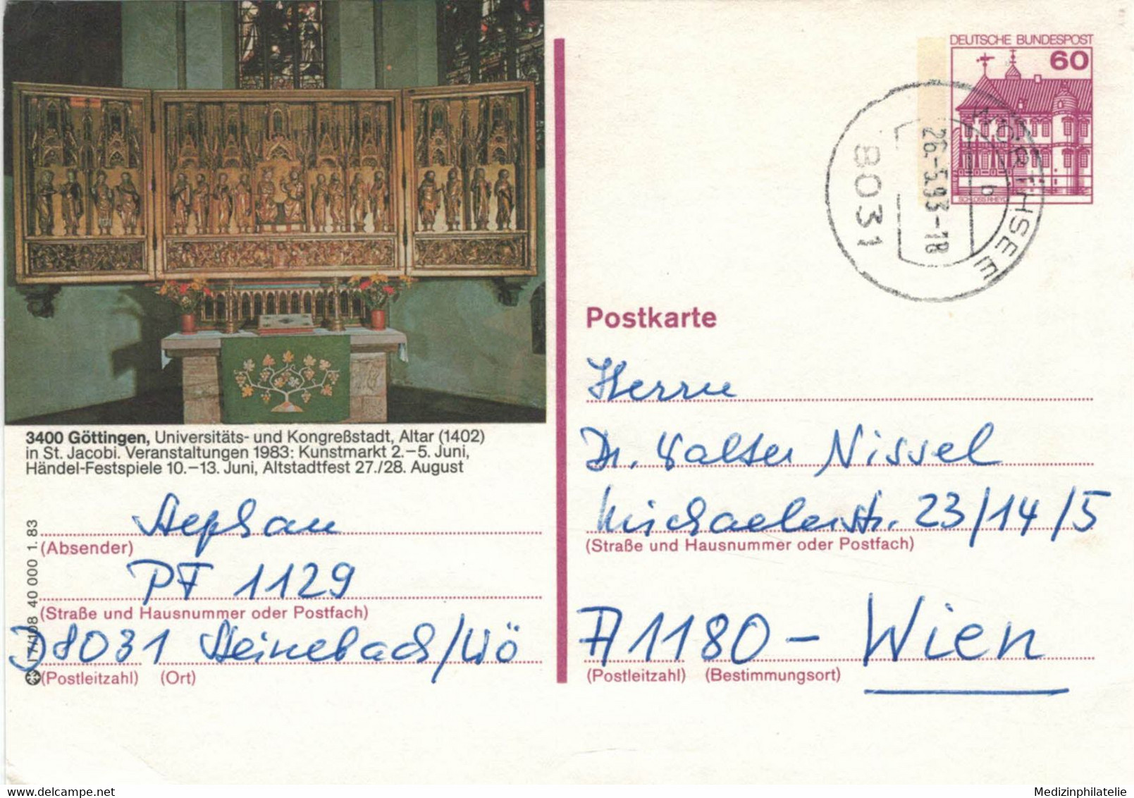 8031 Wörthsee 1993 - Göttingen Altar St. Jacobi - Bäderwesen