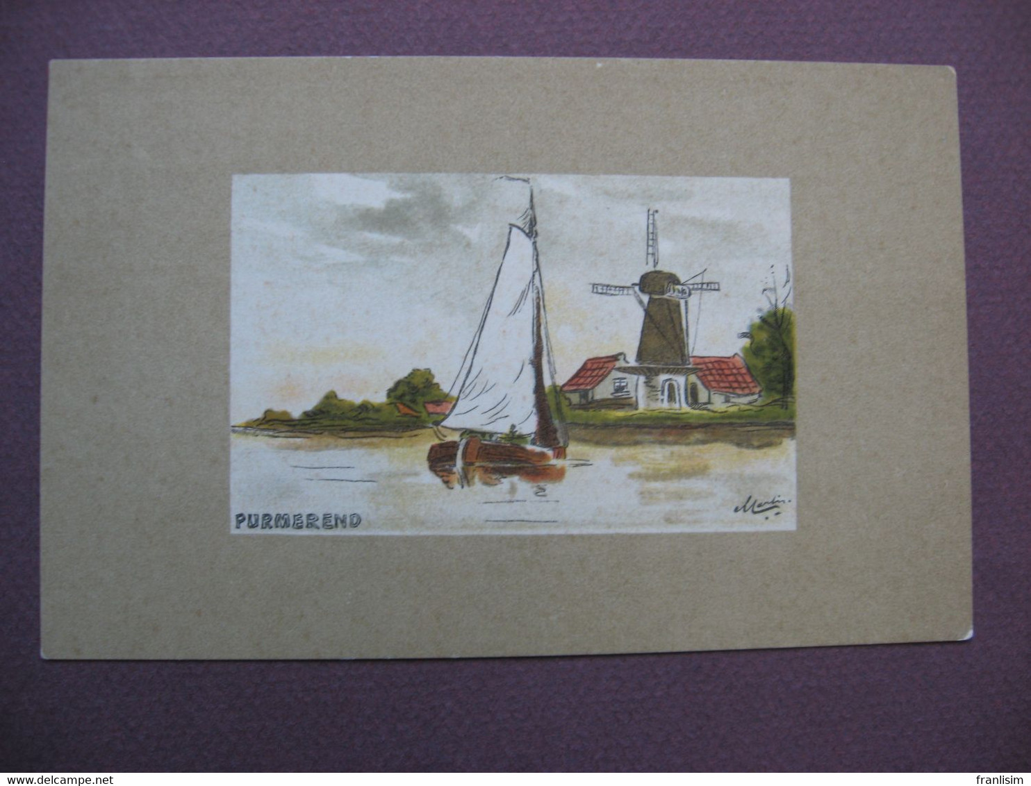 CPA ILLUSTRATEUR PEINTRE PEINTURE AQUARELLE ? Martin PAYS BAS Purmerend - Purmerend