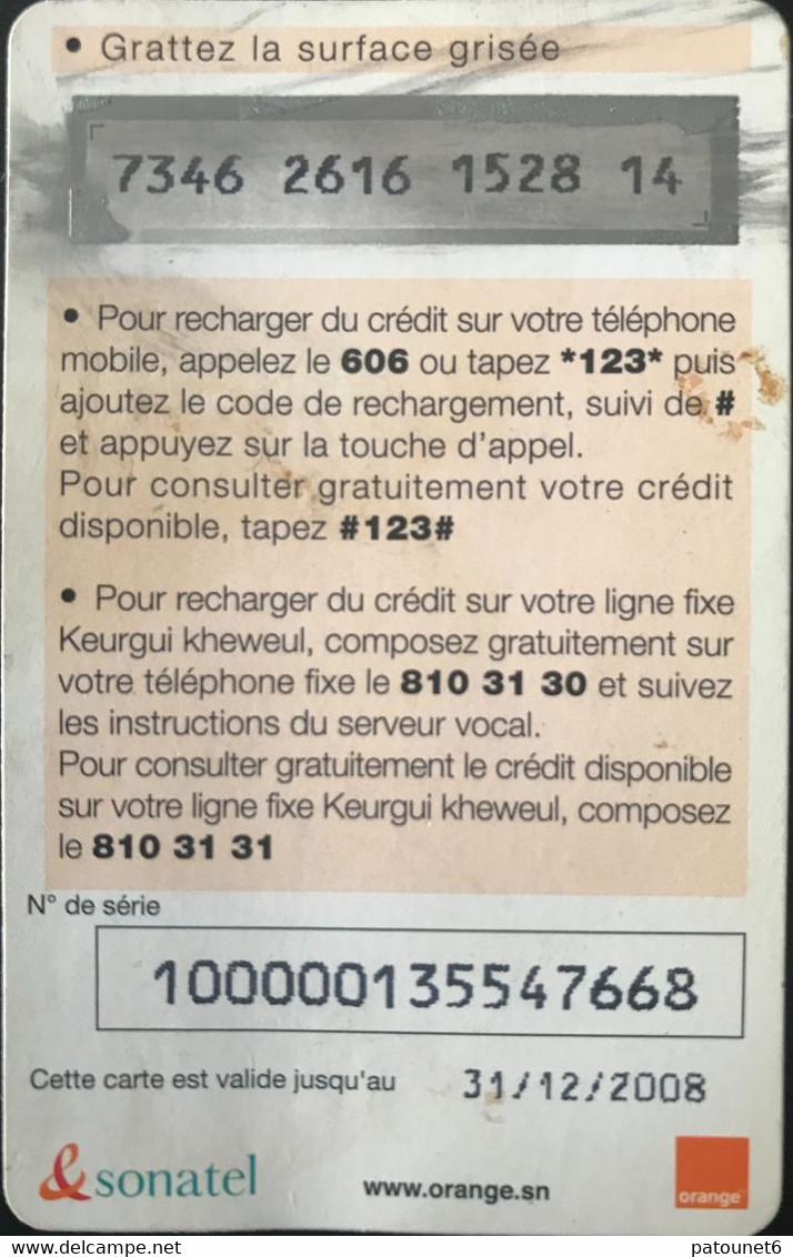 SENEGAL  -  Rechage  -  Orange  -  1.000 FCFA - Sénégal