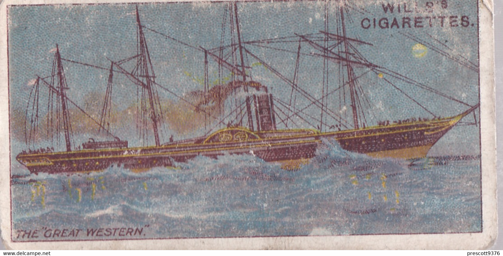Celebrated Ships 1911 - Wills Cigarette Card - Celebrated Ships -  15 The Great Western - Wills