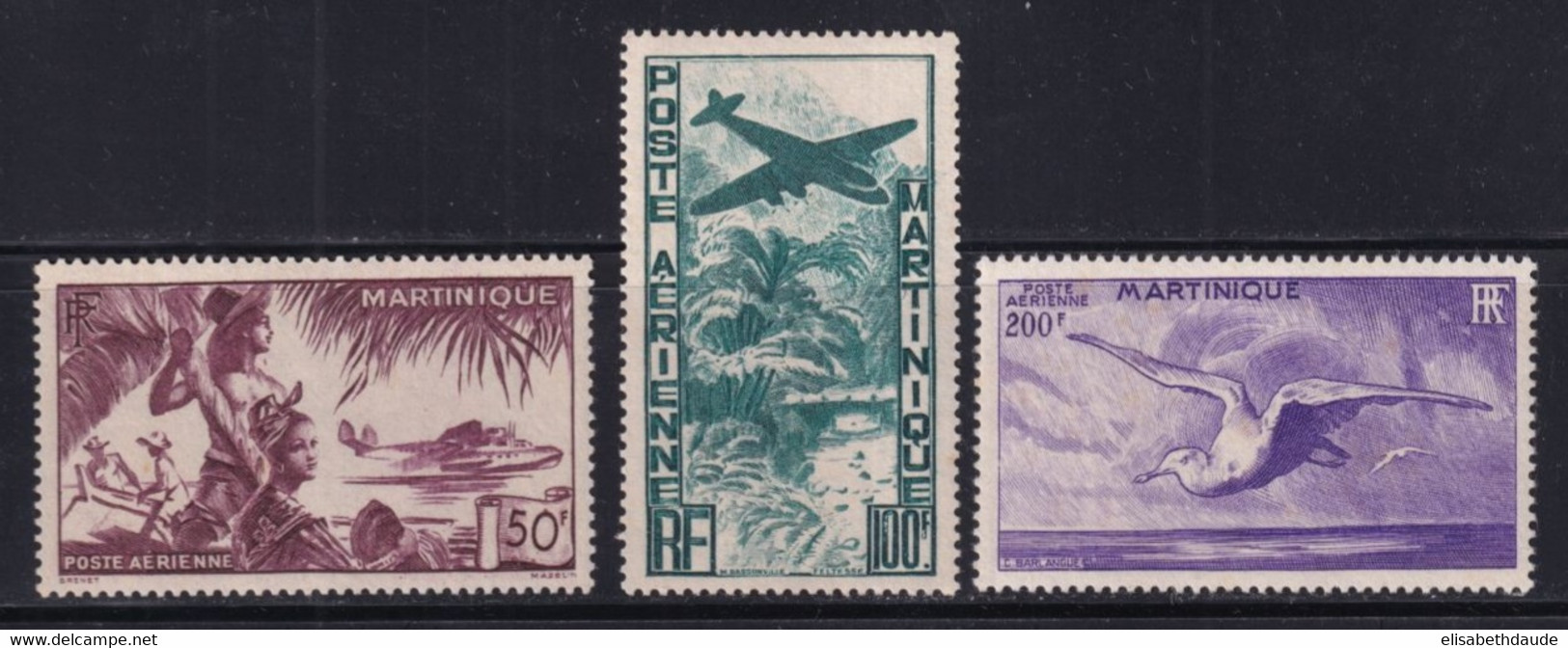 MARTINIQUE - POSTE AERIENNE - YVERT N° 13/15 ** MNH - COTE 2022 = 84 EUROS - - Nuovi