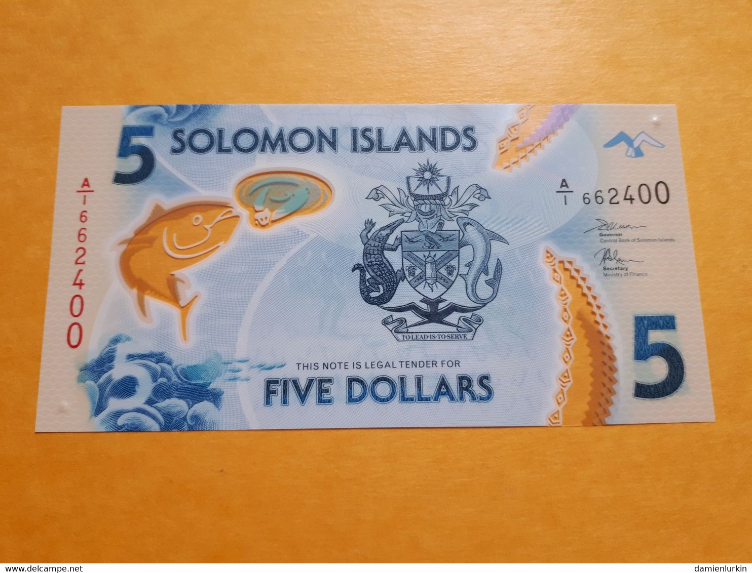 ILES SALOMON 5 DOLLARS ND 2019 POLYMER UNC P-38a - Solomonen