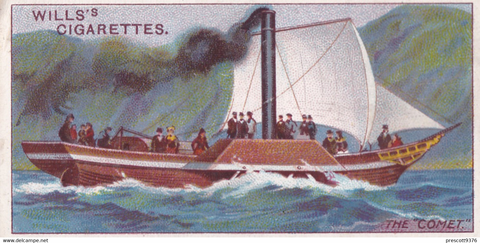 Celebrated Ships 1911 - Wills Cigarette Card - Celebrated Ships -  31 The Comet - Wills