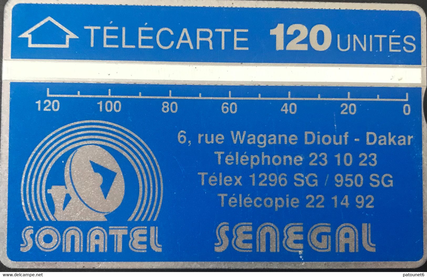 SENEGAL  - Phonecard  - Holographique  -  SONATEL  - (bleu Foncé)  120 Un. - Sénégal