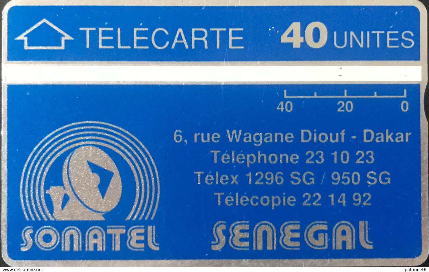 SENEGAL  - Phonecard  - Holographique  -  SONATEL  - 40 Un. - Senegal