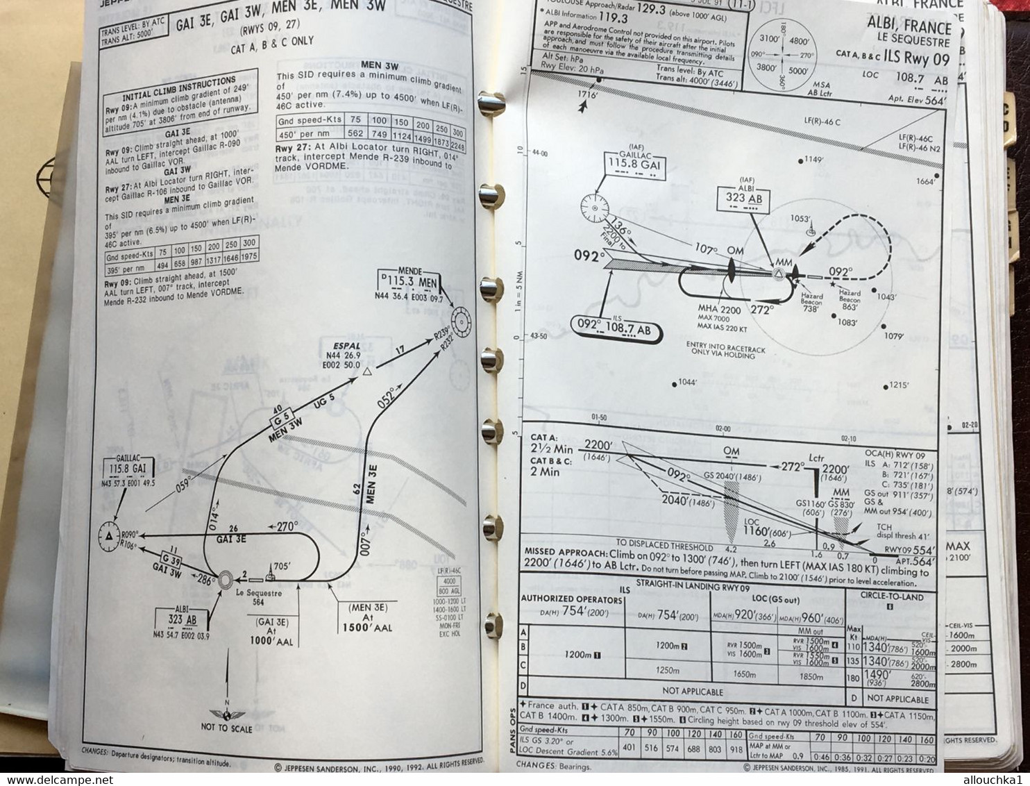 Transport Aviation Commerciale  Manuel Jeppesen Airway Manual service plans de vol aéroports de France-Suisse-Corse-