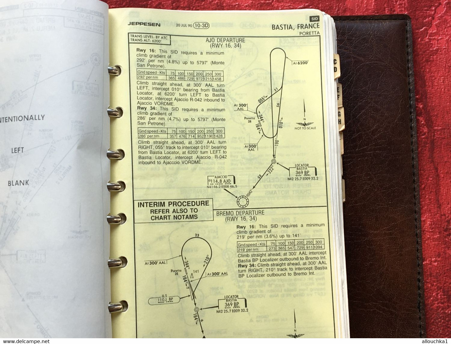 Transport Aviation Commerciale  Manuel Jeppesen Airway Manual service plans de vol aéroports de France-Suisse-Corse-