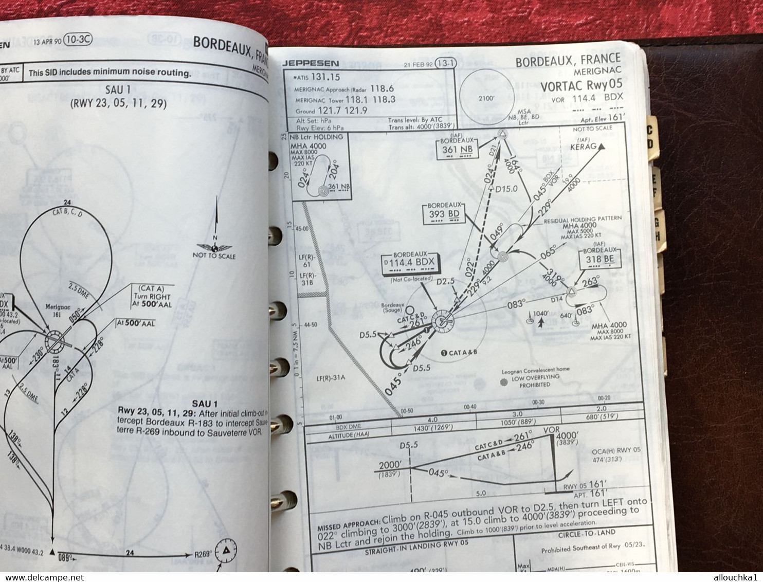 Transport Aviation Commerciale  Manuel Jeppesen Airway Manual service plans de vol aéroports de France-Suisse-Corse-