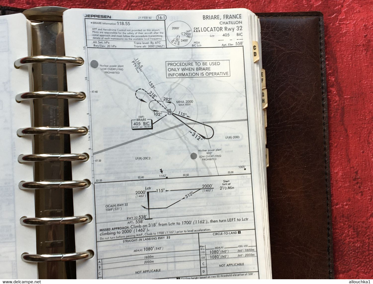 Transport Aviation Commerciale  Manuel Jeppesen Airway Manual service plans de vol aéroports de France-Suisse-Corse-