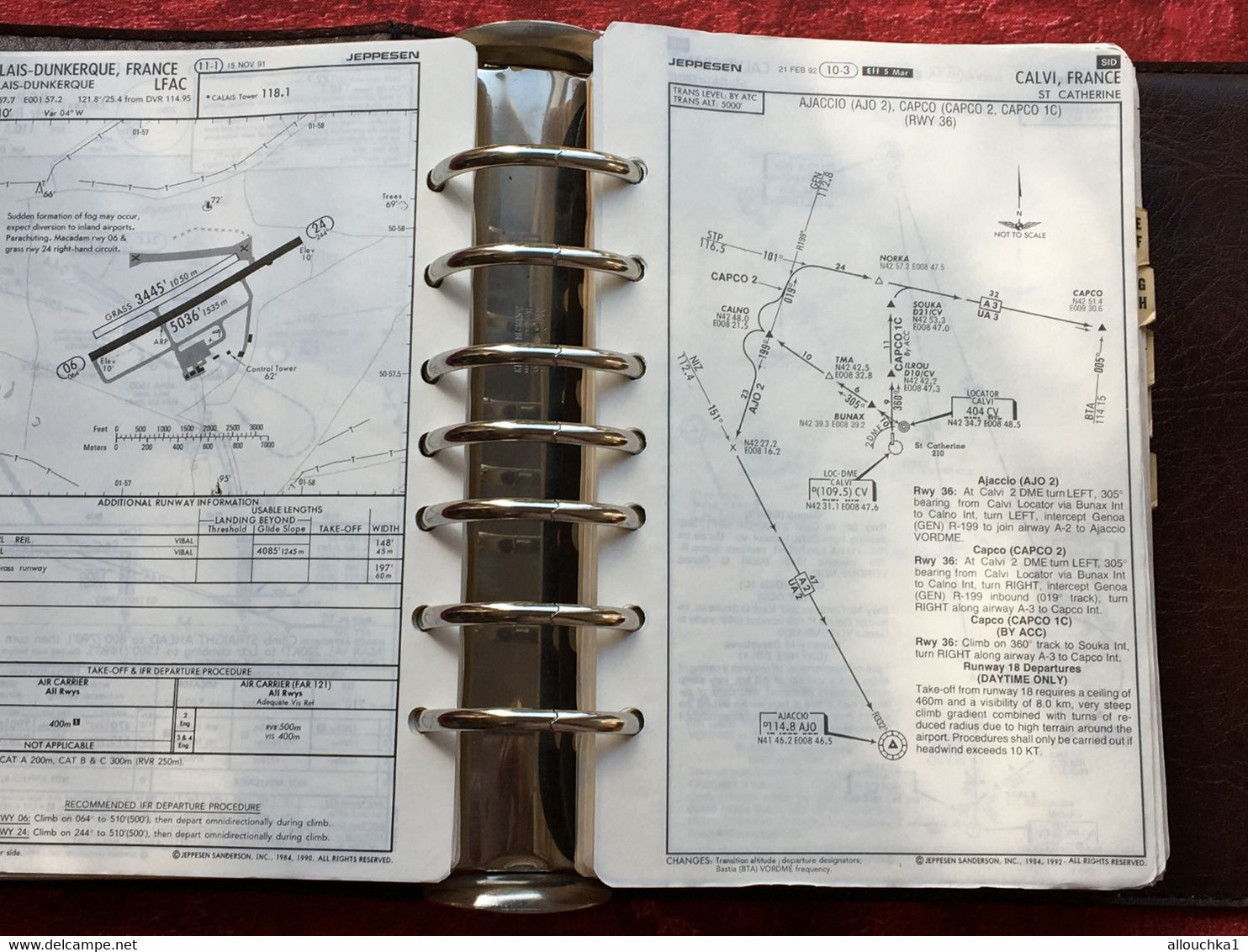 Transport Aviation Commerciale  Manuel Jeppesen Airway Manual service plans de vol aéroports de France-Suisse-Corse-