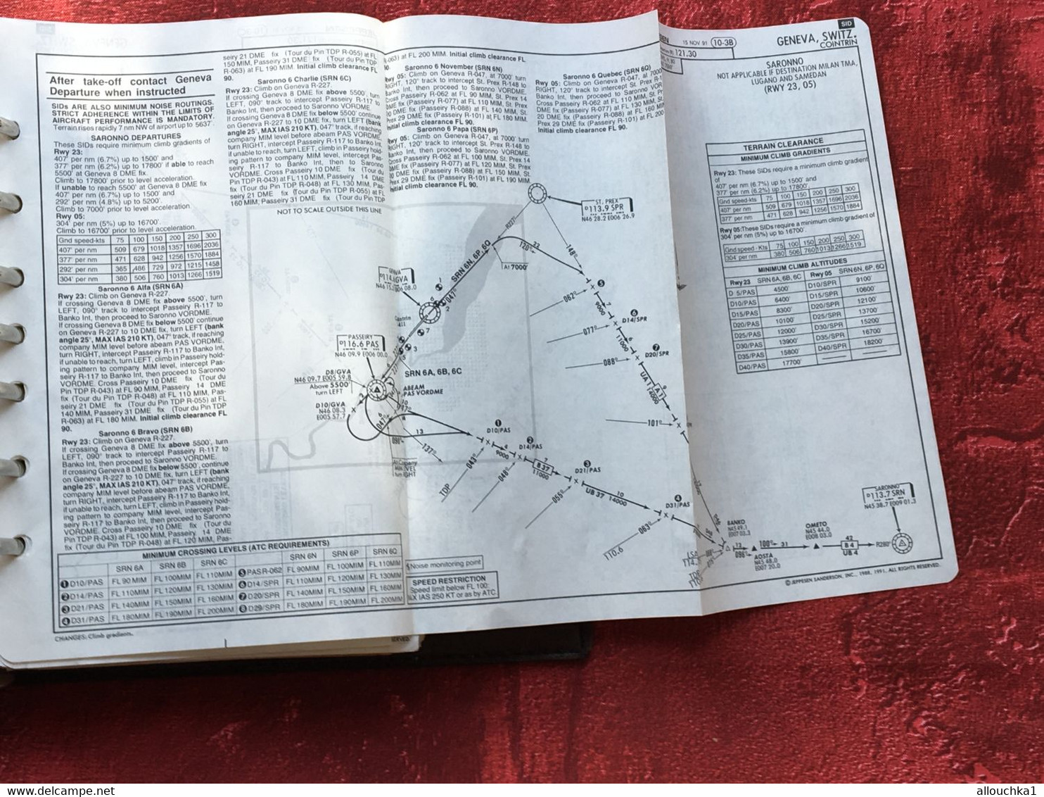 Transport Aviation Commerciale  Manuel Jeppesen Airway Manual service plans de vol aéroports de France-Suisse-Corse-