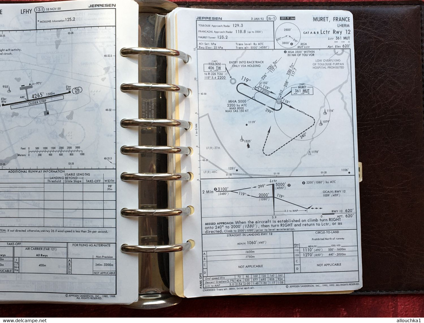 Transport Aviation Commerciale  Manuel Jeppesen Airway Manual service plans de vol aéroports de France-Suisse-Corse-