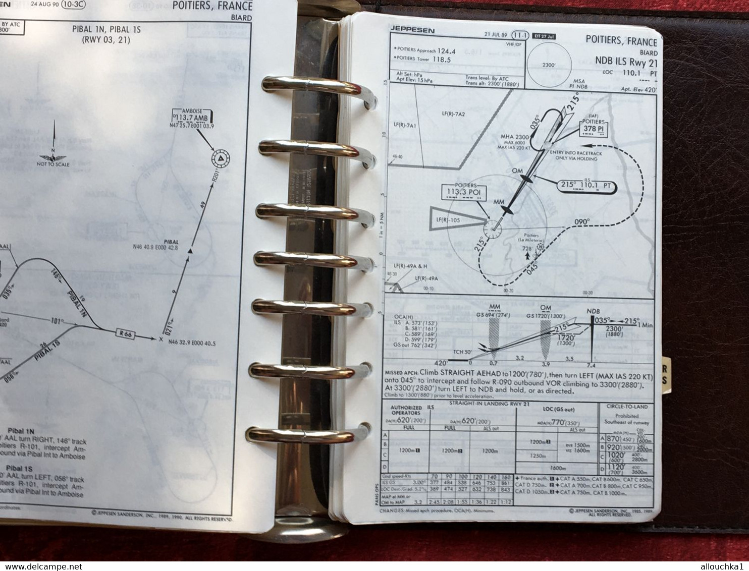 Transport Aviation Commerciale  Manuel Jeppesen Airway Manual service plans de vol aéroports de France-Suisse-Corse-