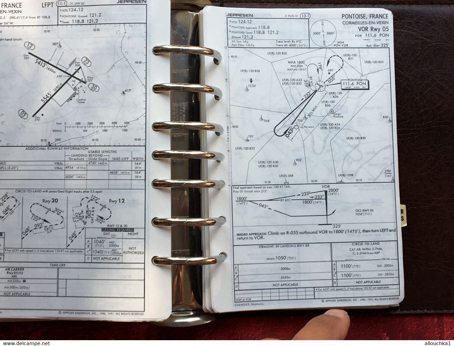 Transport Aviation Commerciale  Manuel Jeppesen Airway Manual service plans de vol aéroports de France-Suisse-Corse-