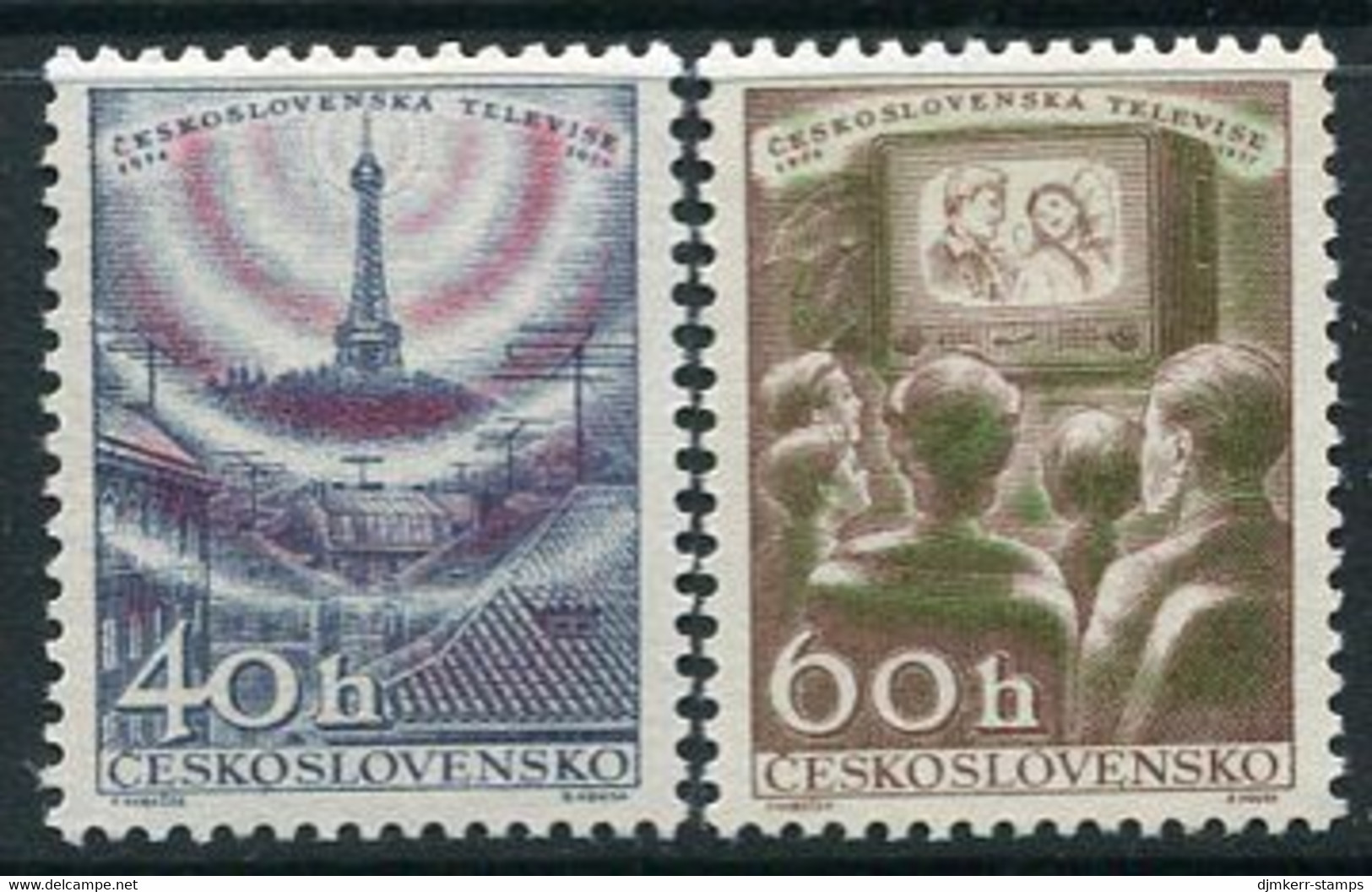 CZECHOSLOVAKIA 1957 Television MNH / **.  Michel 1044-45 - Neufs