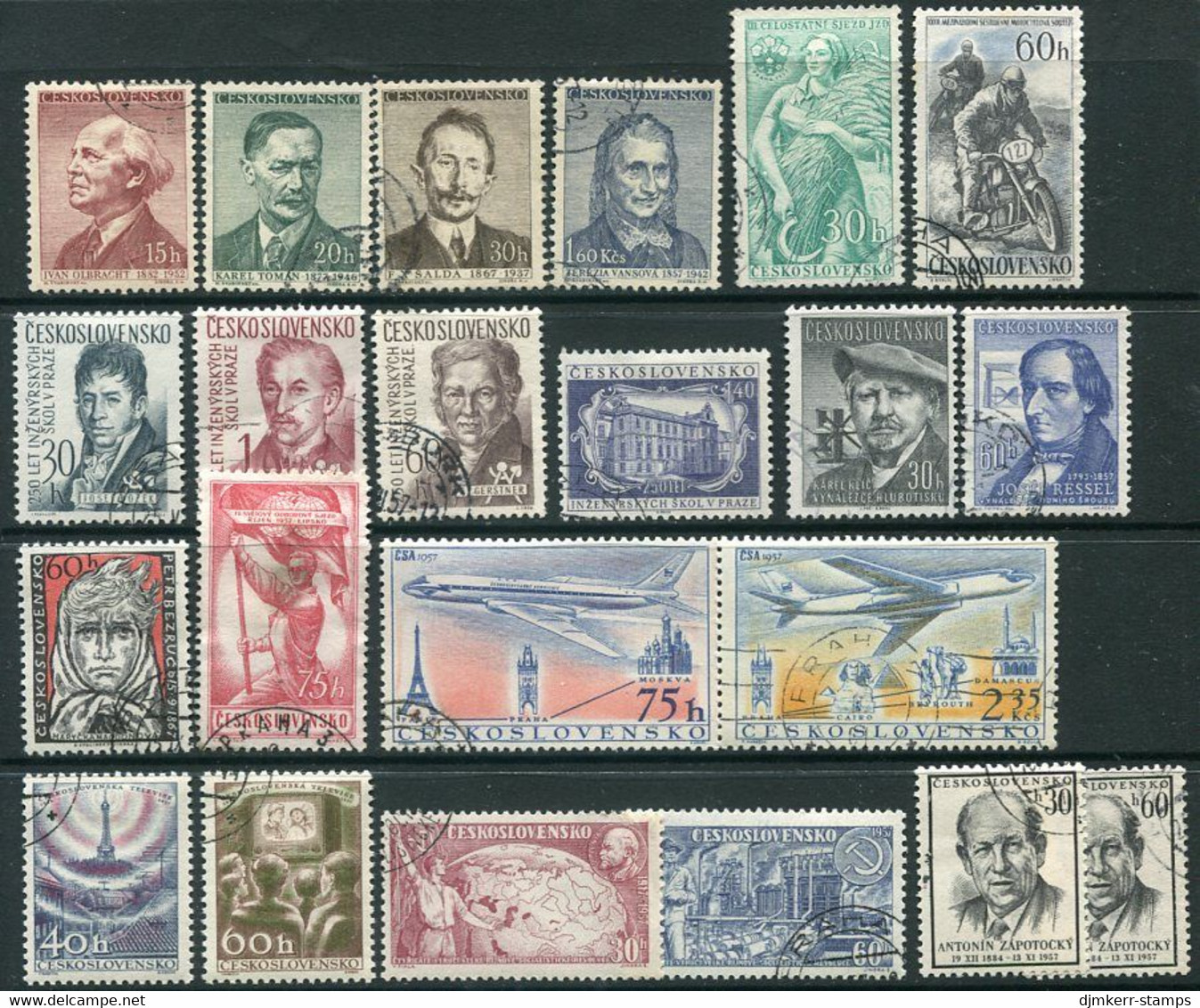CZECHOSLOVAKIA 1957 Eleven Complete Issues, Used. - Used Stamps