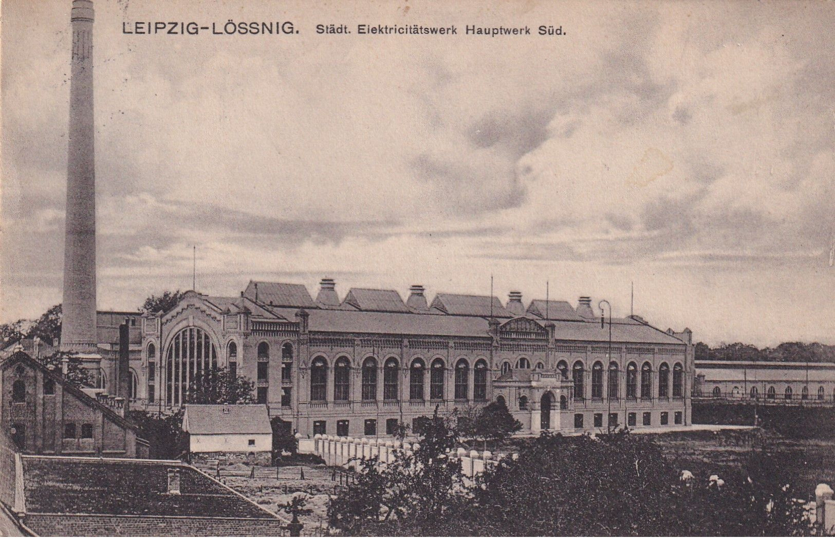 LEIPZIG, Saxony, Germany, PU-1914; Stadt. Elektricitatswerk Hauptwerk Sud - Leipzig